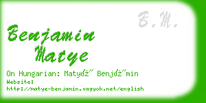 benjamin matye business card